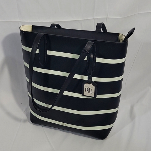 Ralph Lauren Handbags - Ralph Lauren Navy and White Striped Women's Tote